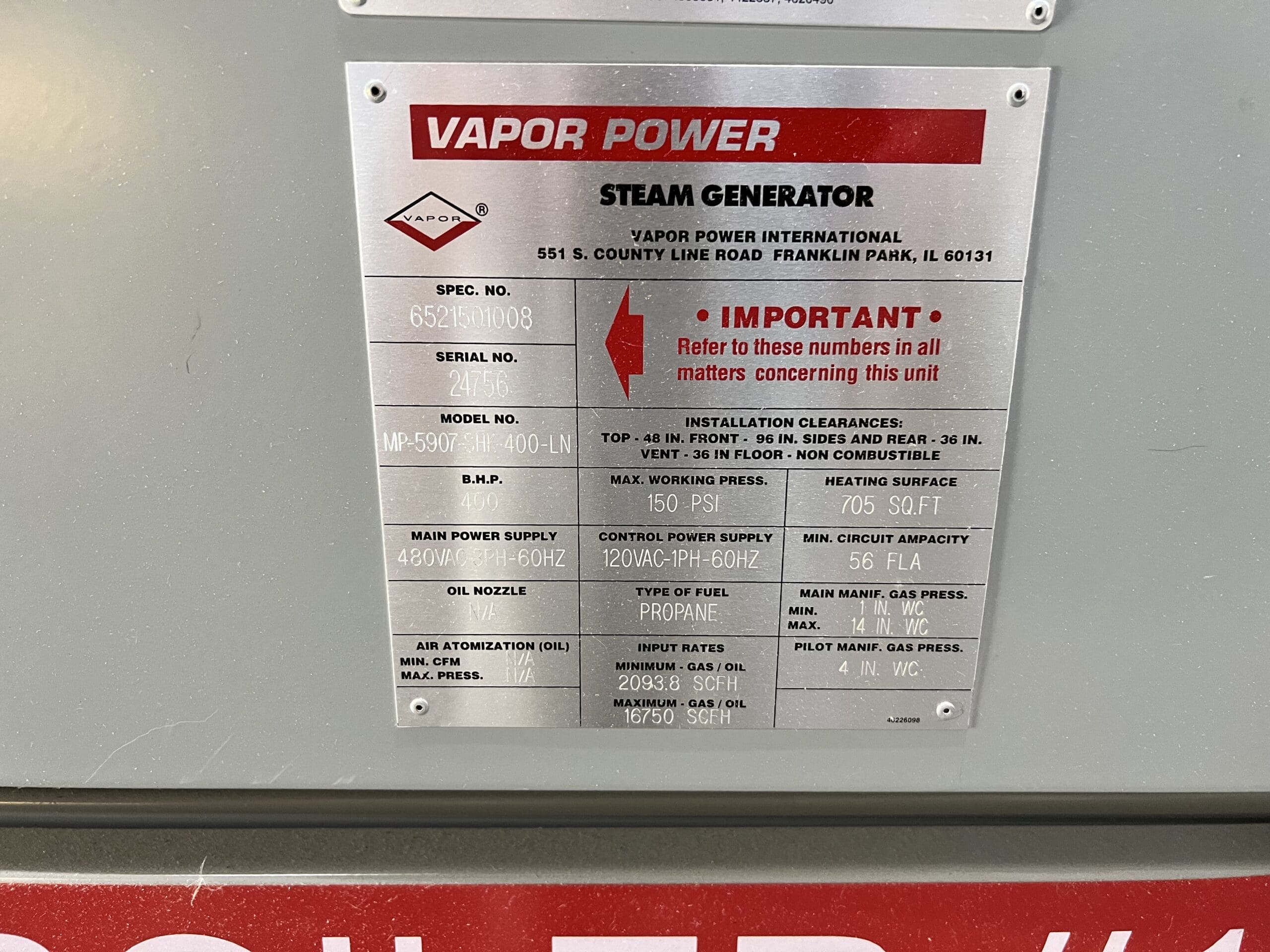 600HP 2018 High Pressure Gas Fired Steam Boiler